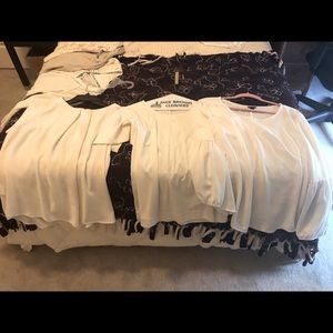 Bundle of white/ivory size large Ann Taylor/loft blouses.
